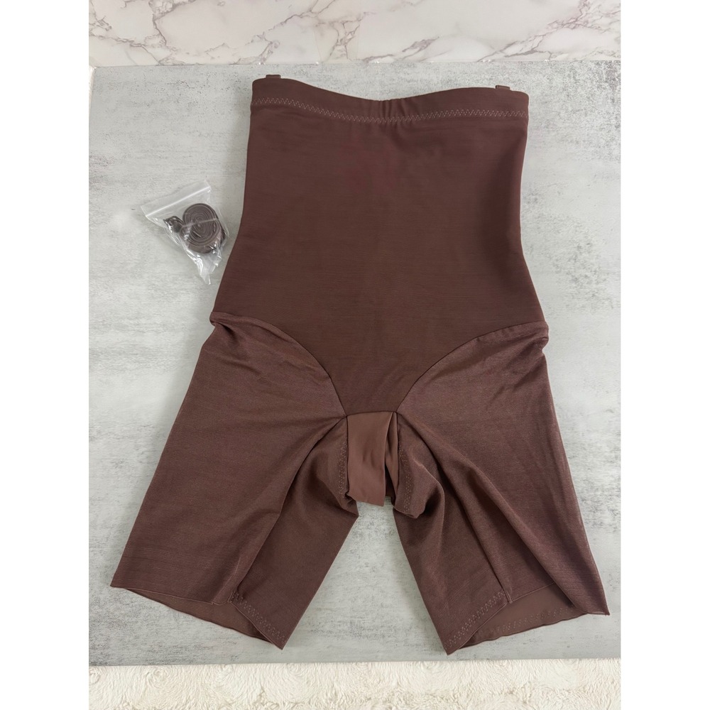 Honeylove Superpower Short Mocha Brown High Waisted Shapewear Womens Size Small